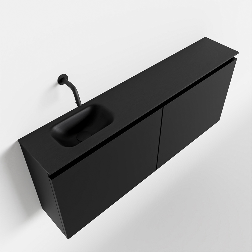 MONDIAZ TURE 120cm toiletmeubel urban. EDEN wastafel urban links geen kraangat
