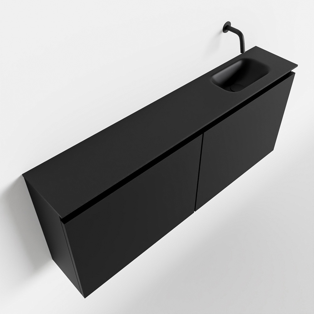 MONDIAZ TURE 120cm toiletmeubel urban. EDEN wastafel urban rechts geen kraangat