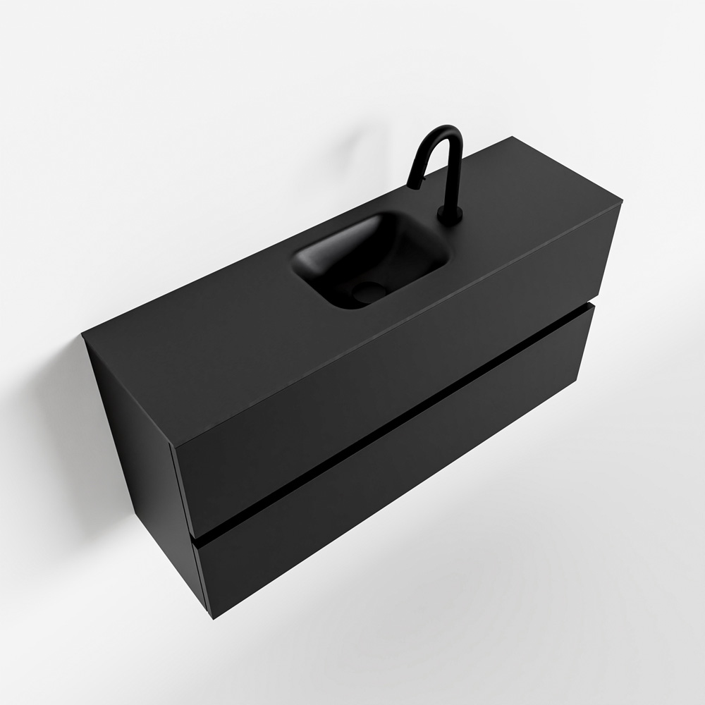 MONDIAZ ADA 100cm toiletmeubel urban. LEX wastafel urban midden 1 kraangat