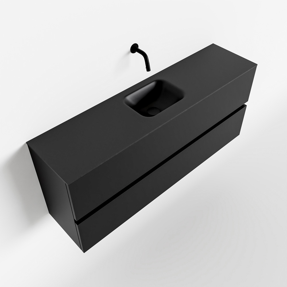 MONDIAZ ADA 120cm toiletmeubel urban. LEX wastafel urban midden zonder kraangat
