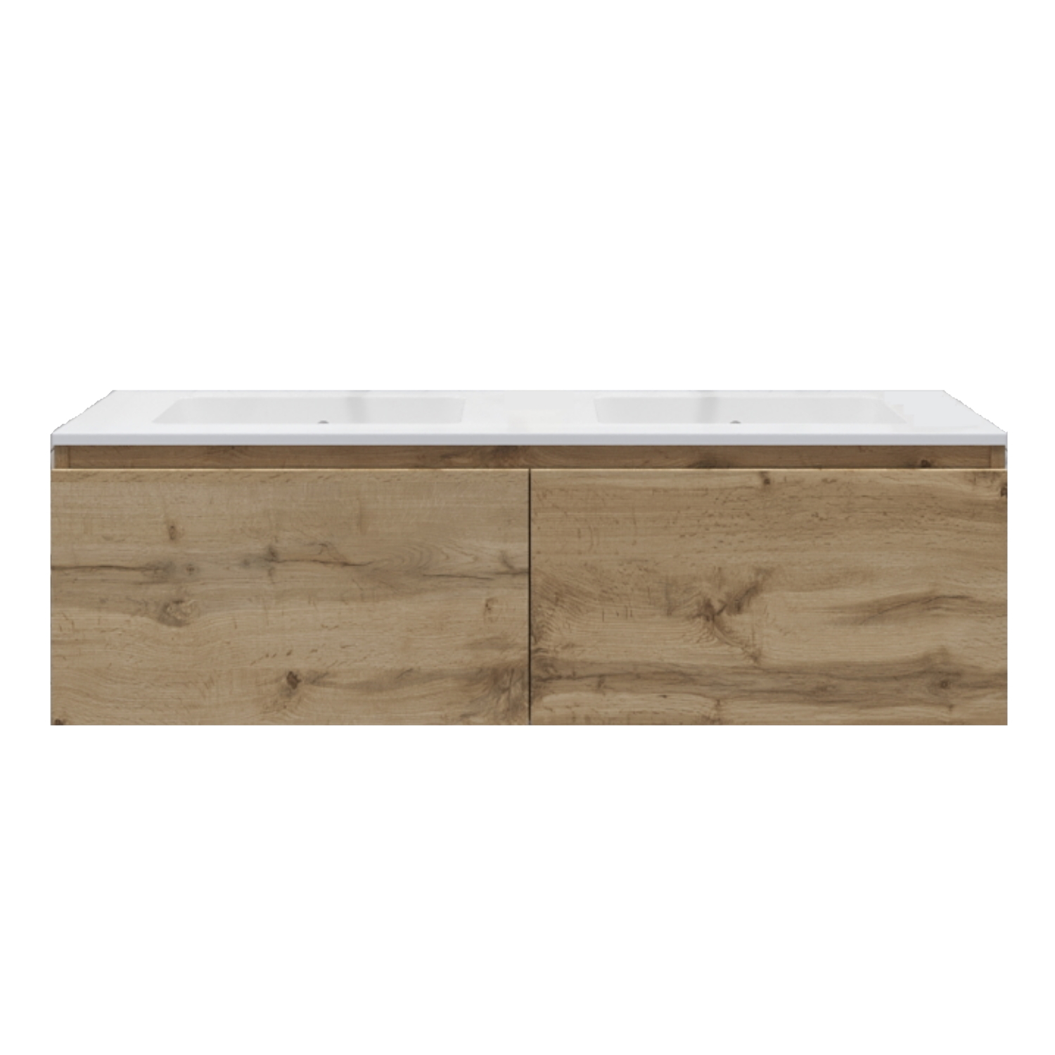 Badkamermeubelset Gliss Eros 120 cm Met Wastafel Rustiek Eiken