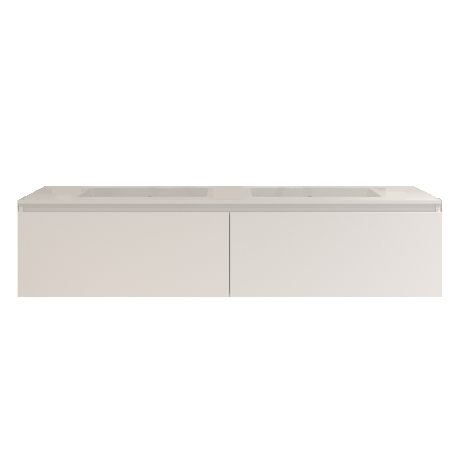 Badkamermeubelset Gliss Eros 180 cm Met Wastafel Mat Wit