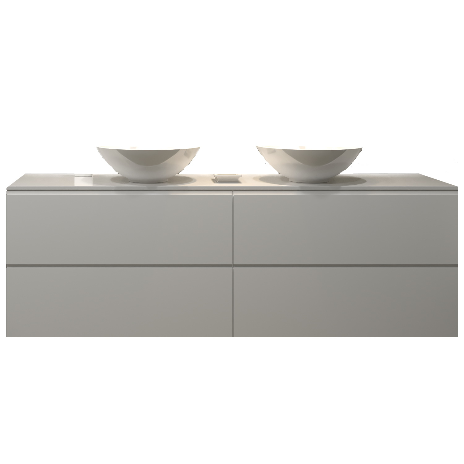 Badkamermeubelset Gliss Hermes 160 cm Hoogglans Wit Met Waskom