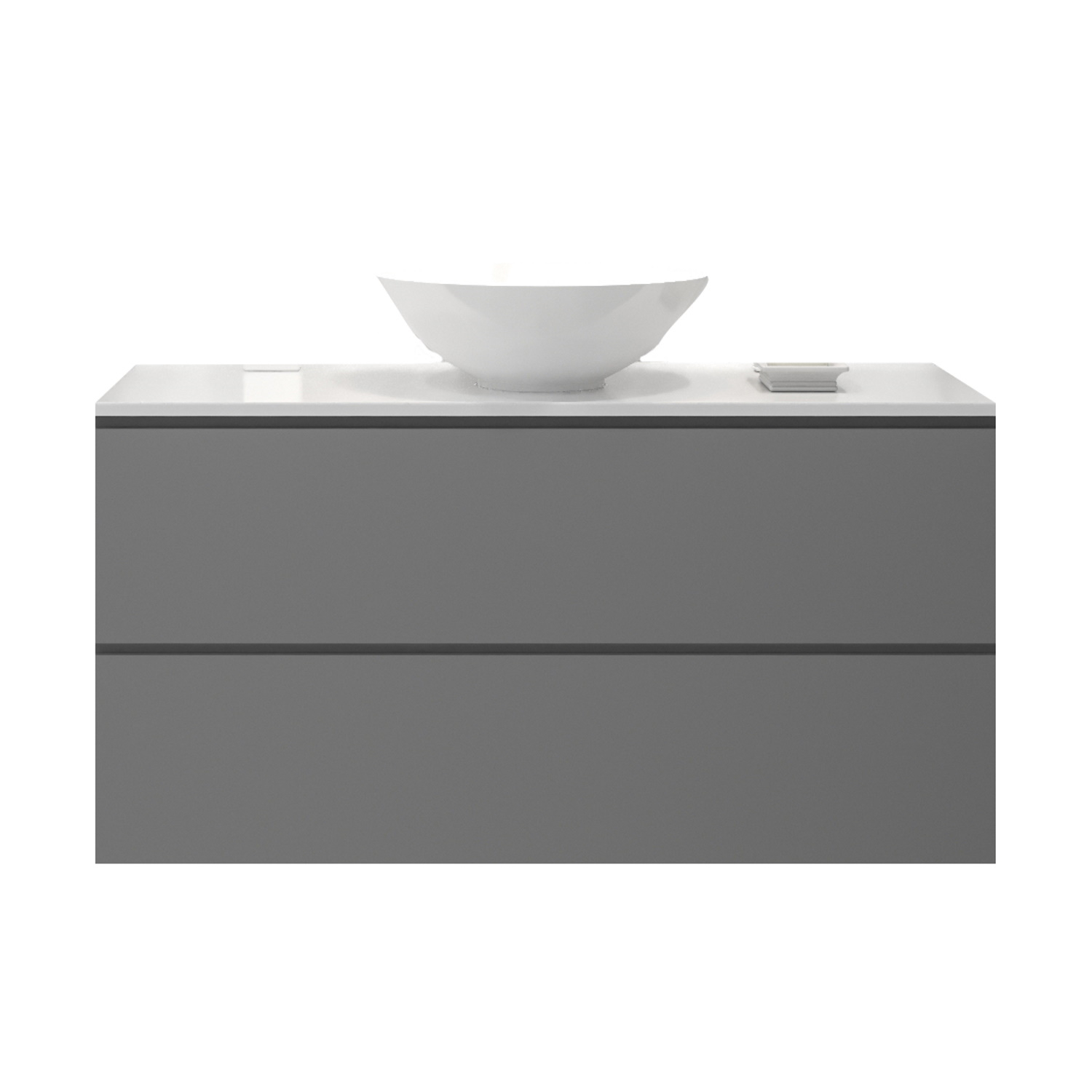 Badkamermeubelset Gliss Zeus 100 cm Beton Grijs Met Waskom
