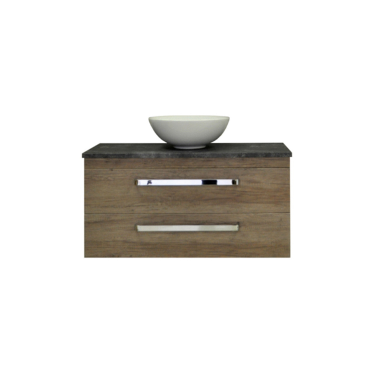 Badkamermeubelset Sanicare Q11 2 Laden 100cm Truffel (spiegel optioneel)