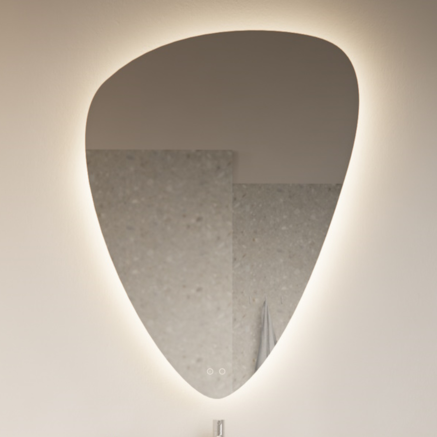 Badkamerspiegel Gliss Frenzy Organic LED Verlichting 120x90 cm En Spiegelverwarming