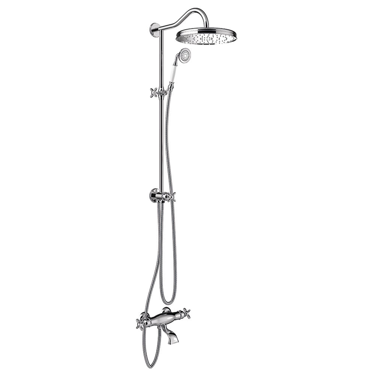 Badkraan Tres Clasic Thermostatisch Incl. Doucheset en Handdouche Chroom