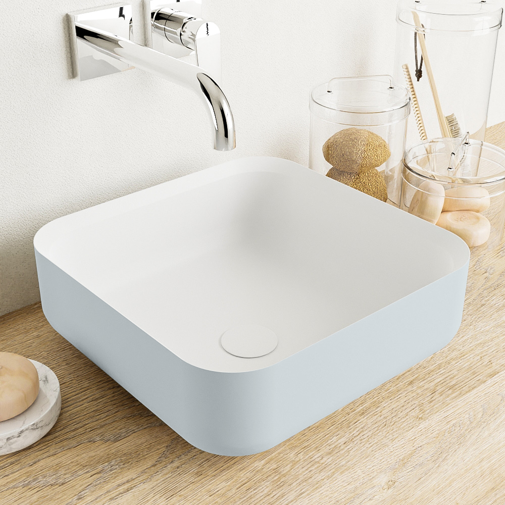 MONDIAZ BINX Waskom solid surface 36cm kleur Clay / Talc