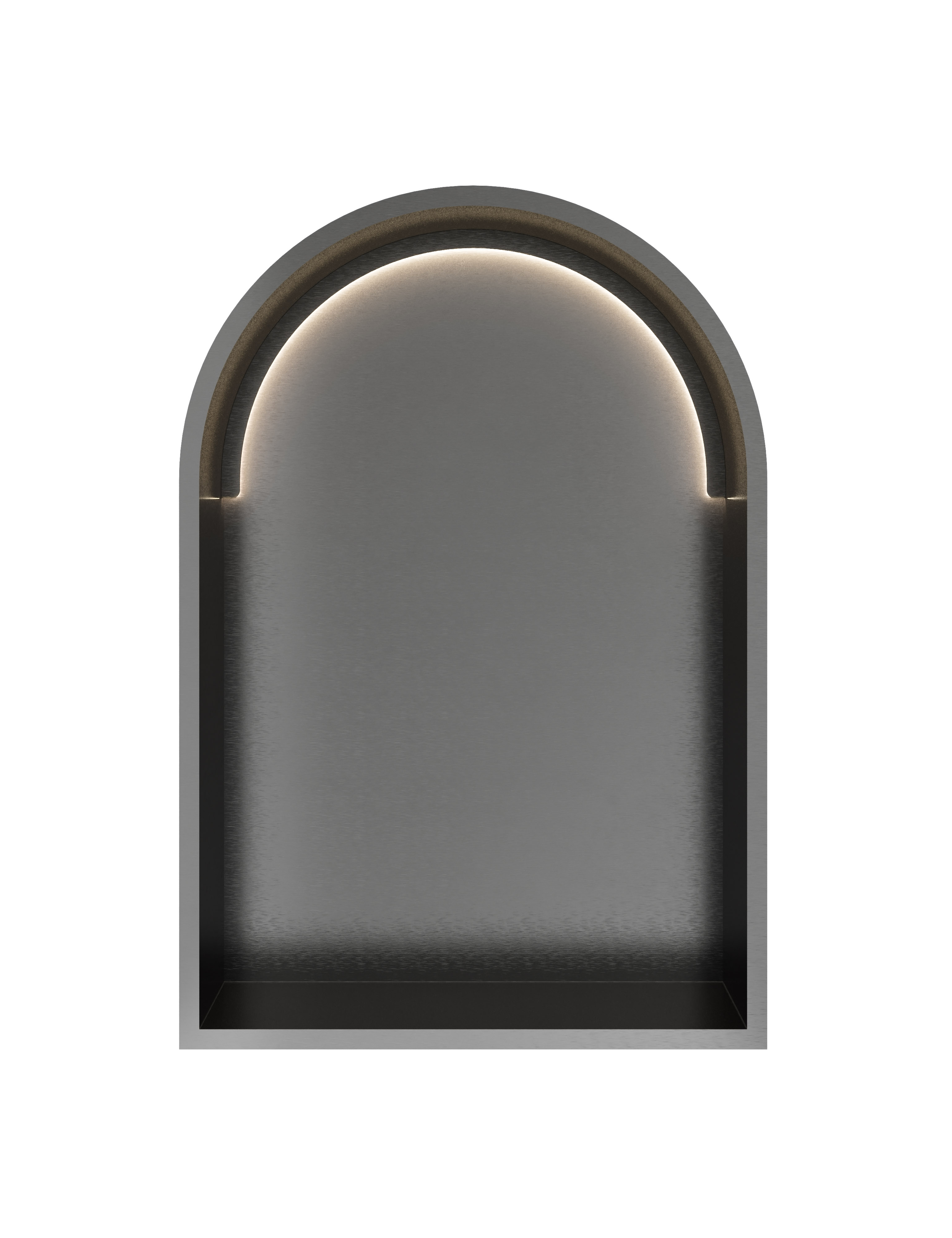 Hotbath &MORE Inbouwnis Toogmodel 30x45x10cm met LED IP44 Geborsteld Gunmetal PVD