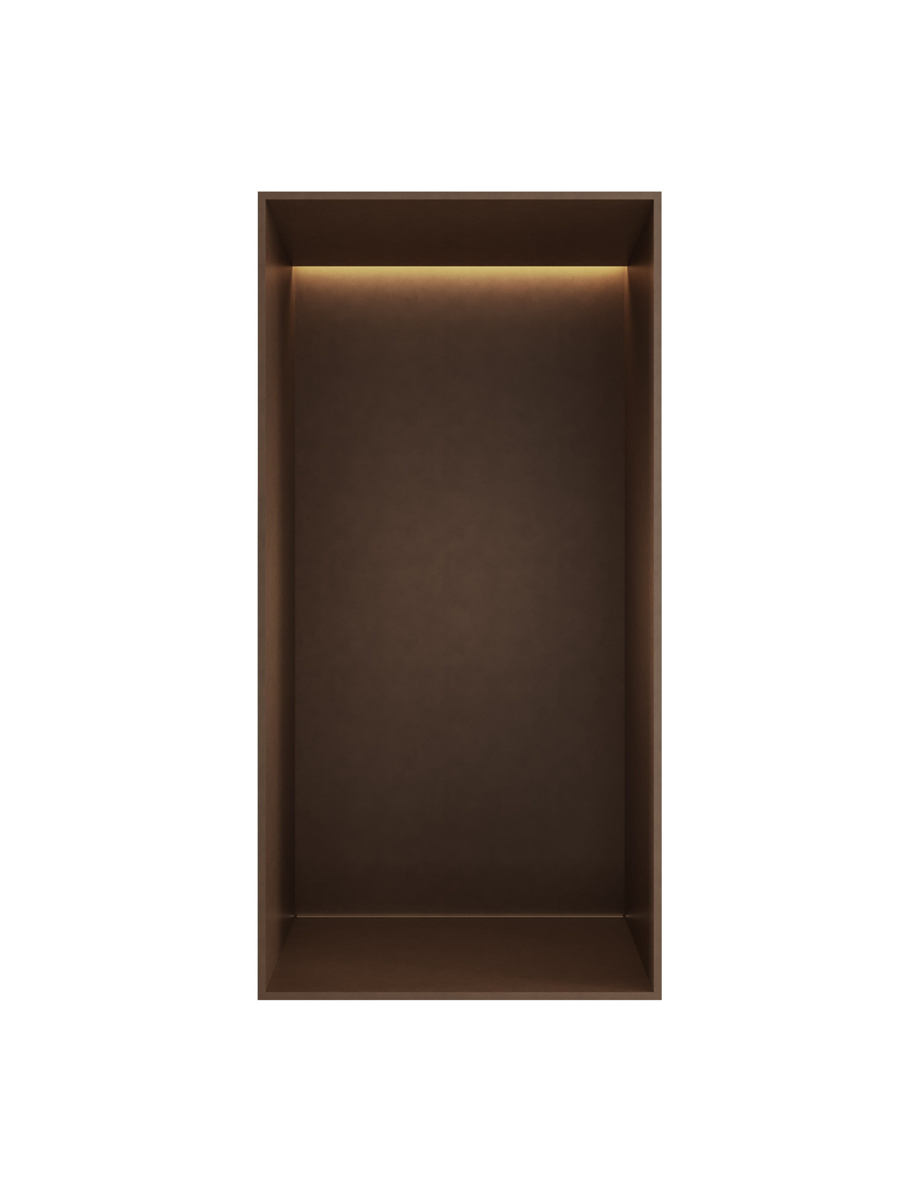 Hotbath &MORE Inbouwnis 30x15x10cm frameless + LED Tuscan Bronze