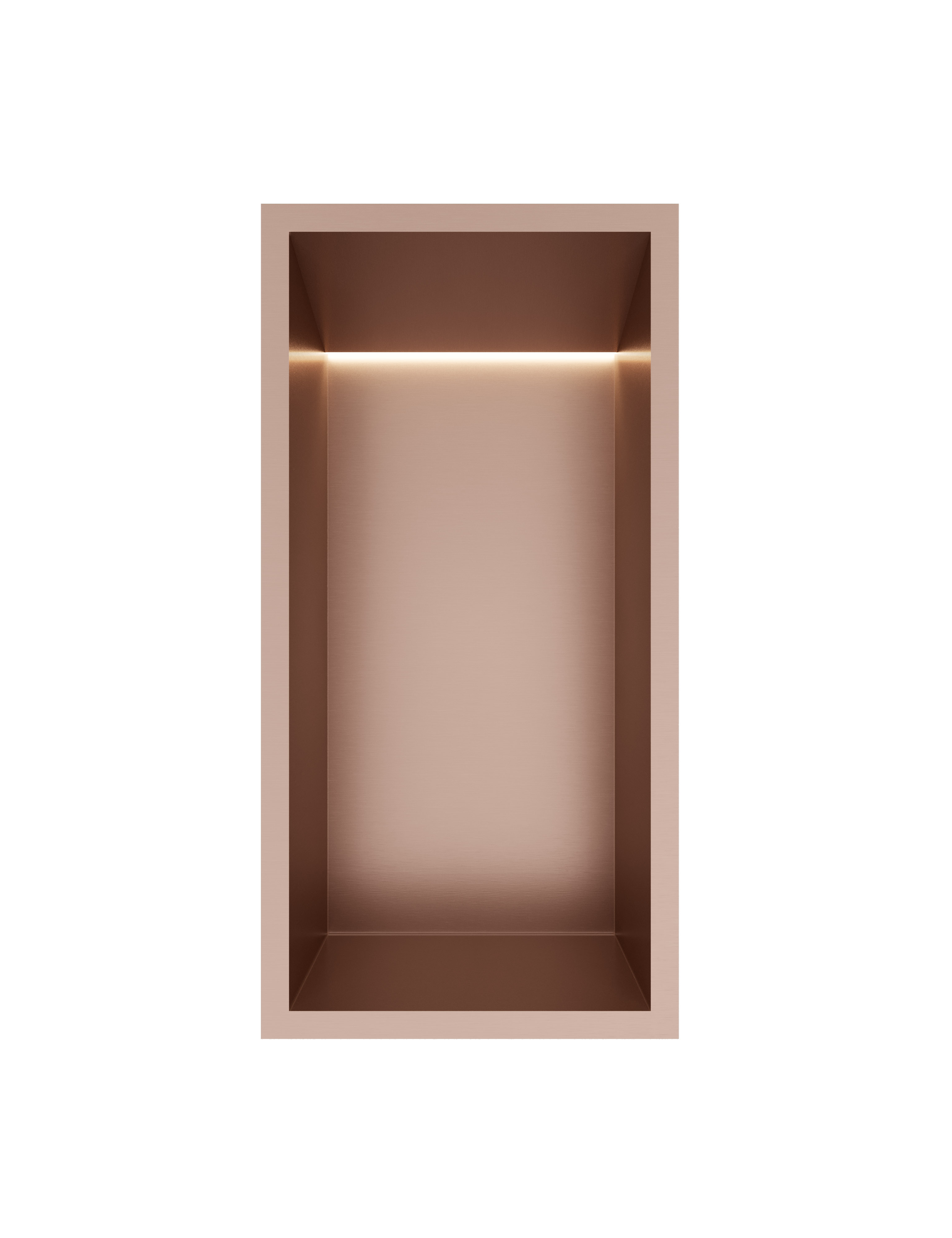 Hotbath &MORE Inbouwnis 30x15x10cm met LED IP44 Geborsteld Koper PVD