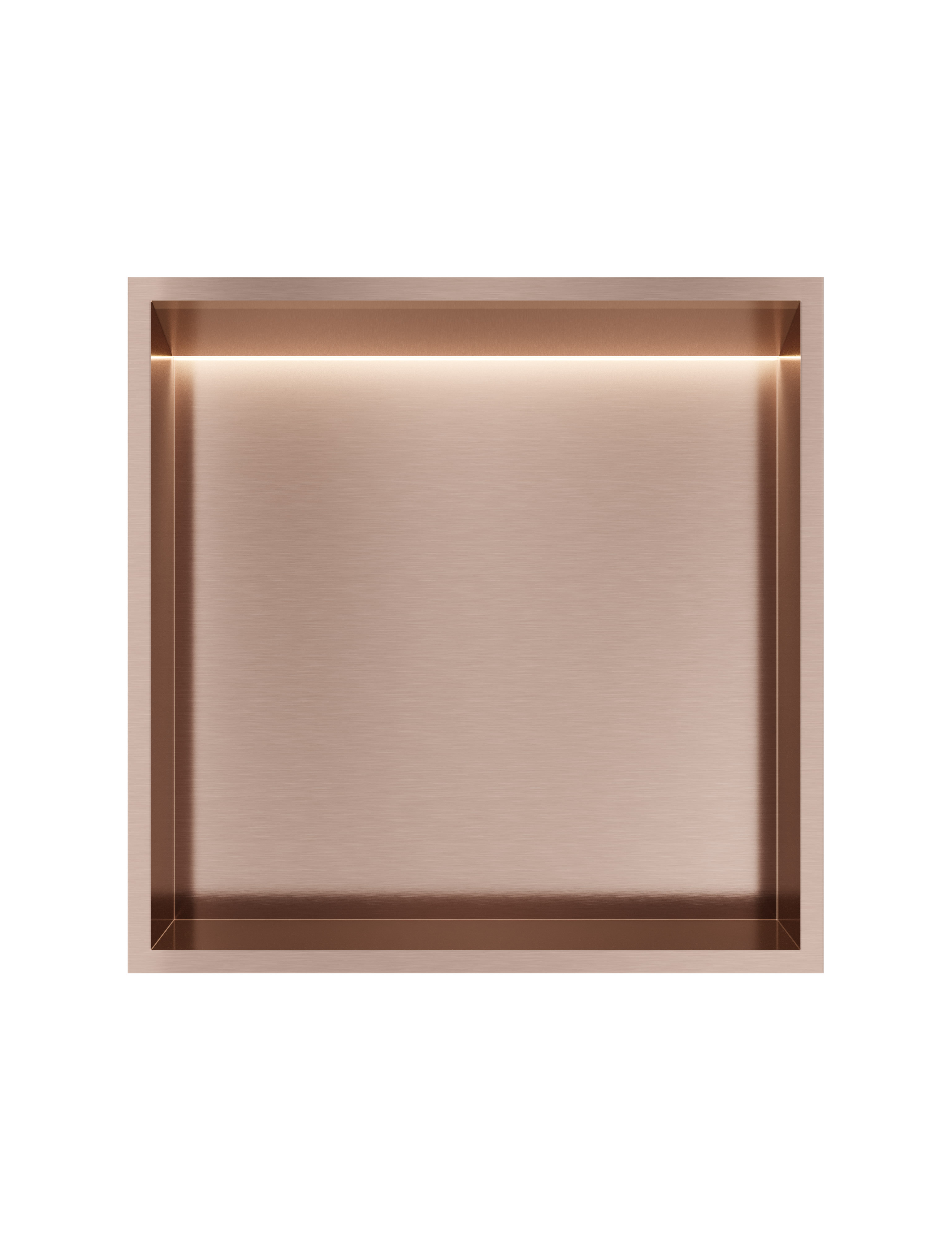 Hotbath &MORE Inbouwnis 30x30x10cm met LED IP44 Geborsteld Koper PVD