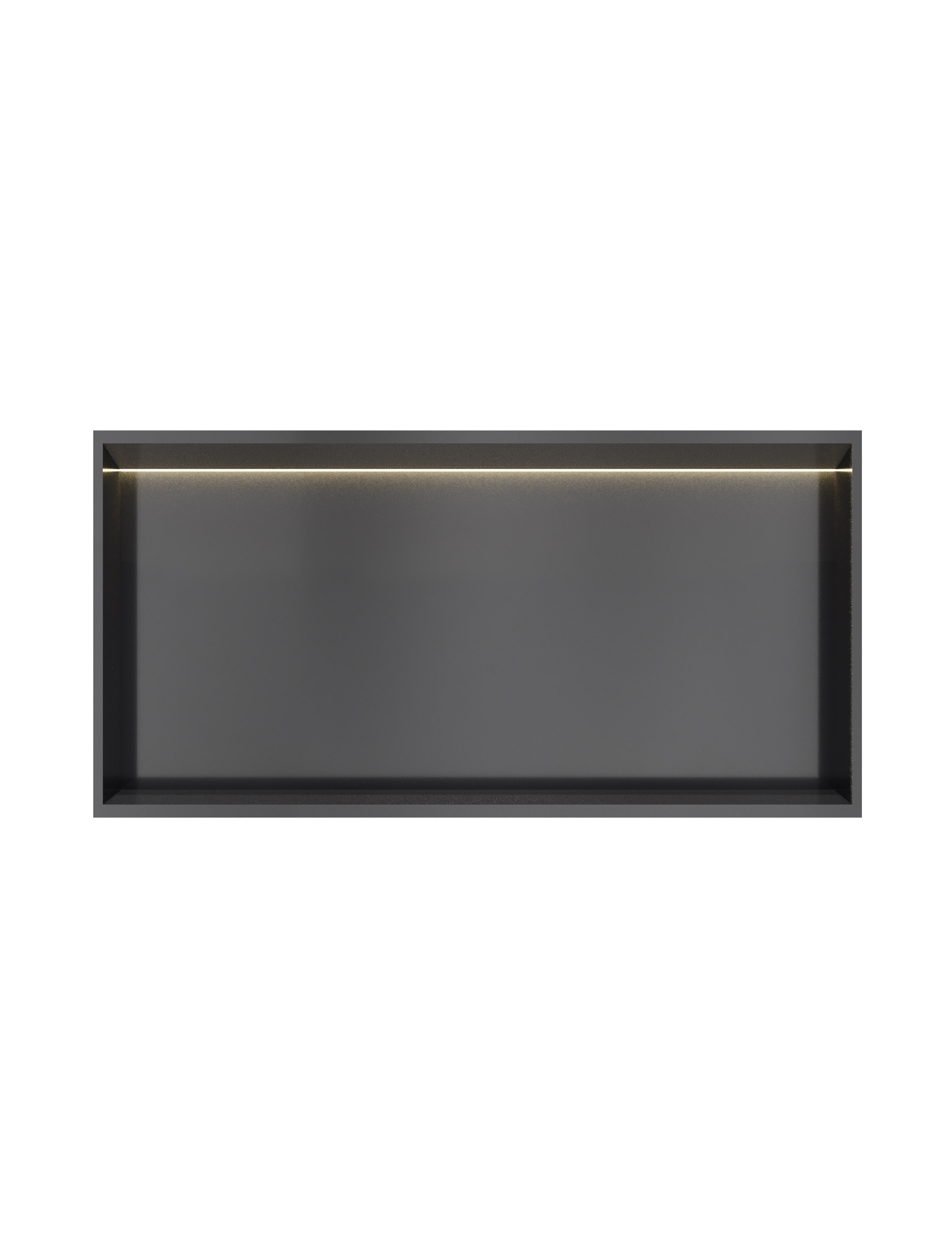Hotbath &MORE Inbouwnis 30x60x10cm met LED IP44 Geborsteld Zwart PVD