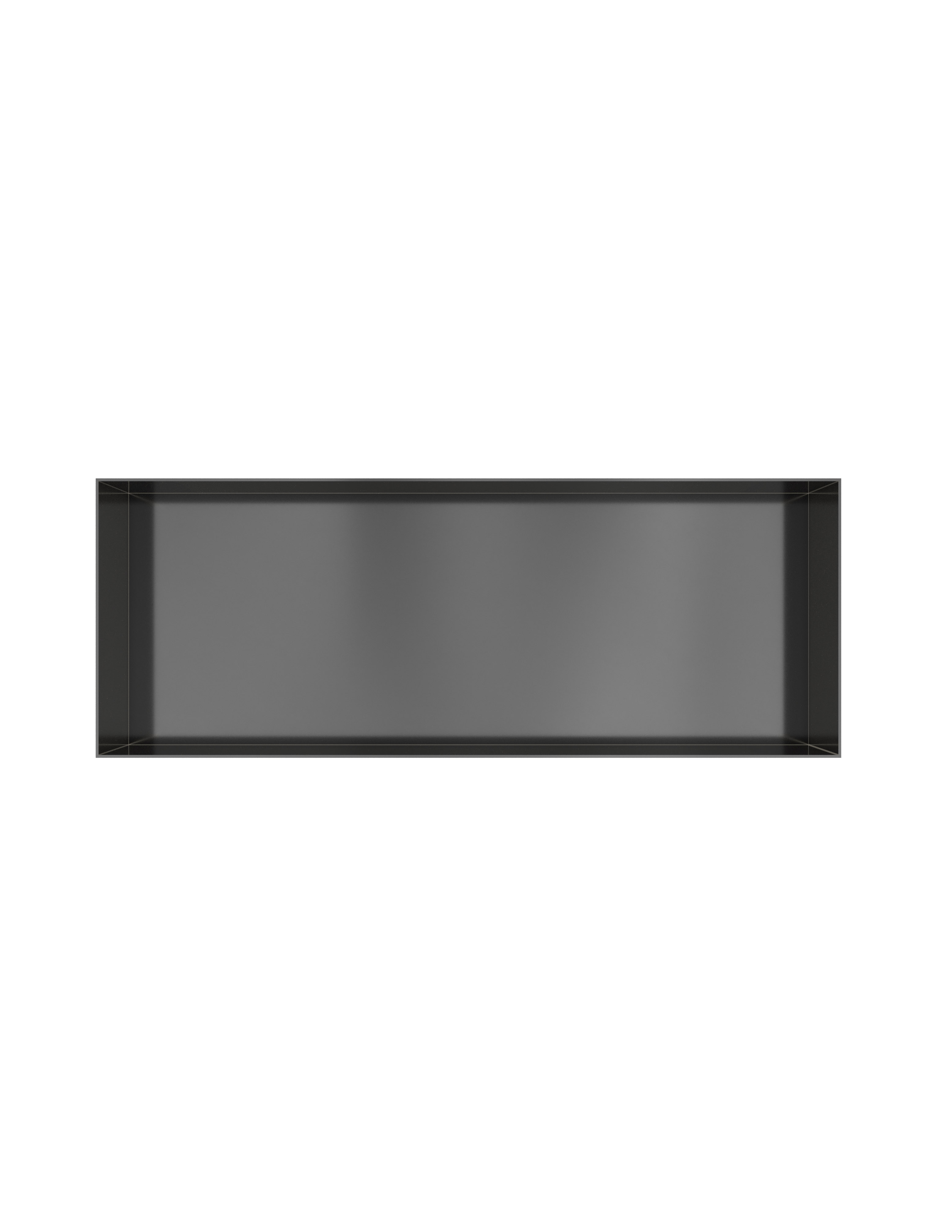 Hotbath &MORE Inbouwnis 30x80x10cm frameless Geborsteld Gunmetal PVD