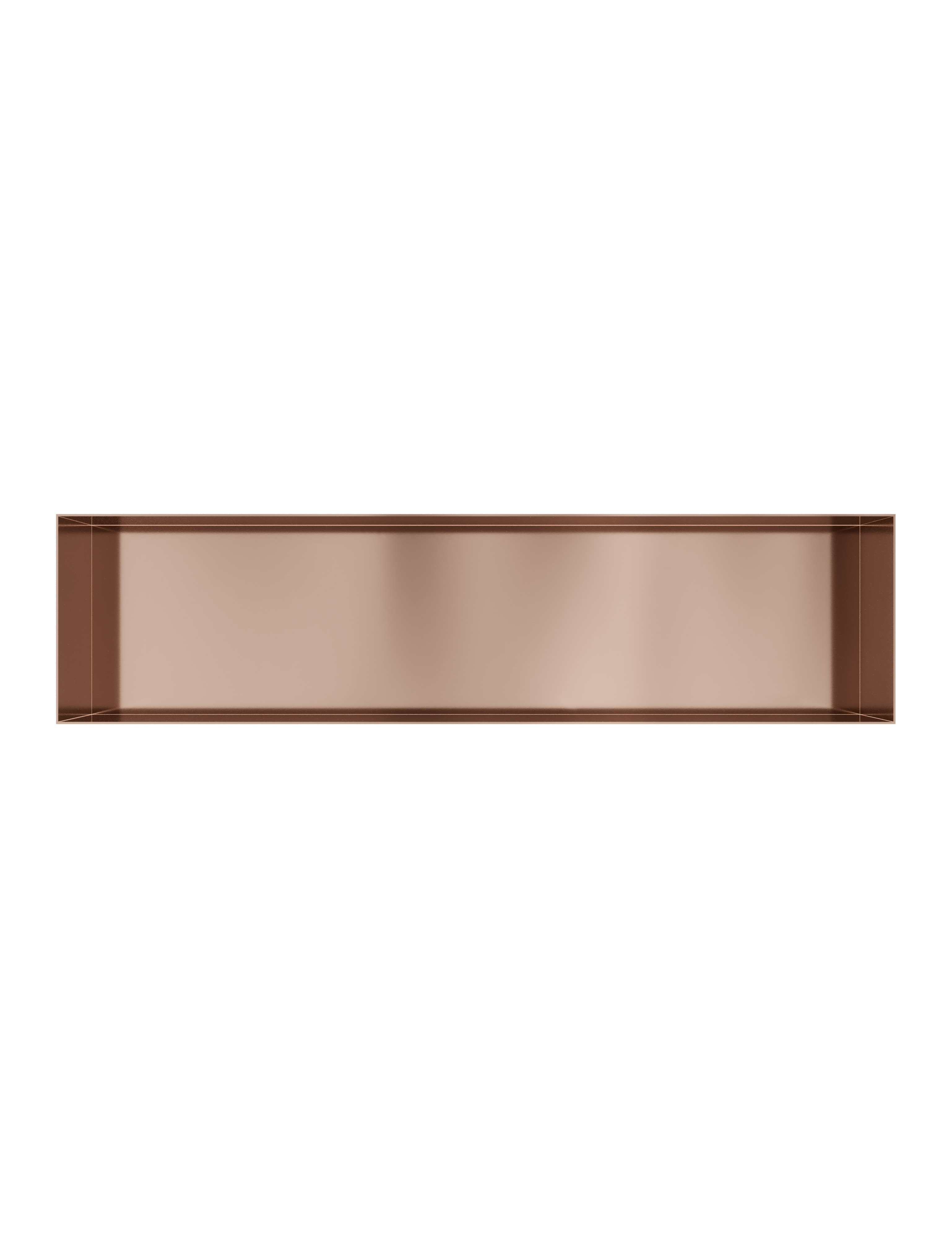 Hotbath &MORE Inbouwnis 30x120x10cm frameless Geborsteld Koper PVD