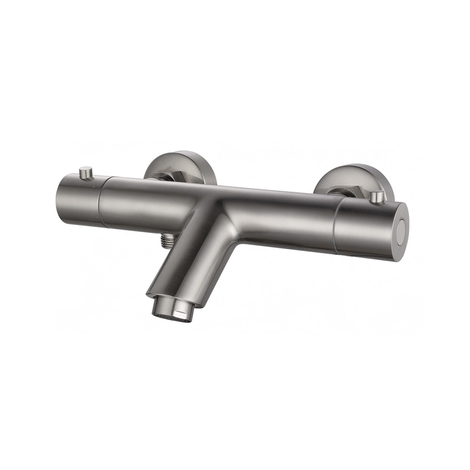 BWS Badkraan Thermostatisch Londen Badkraan h.o.h. 15 cm Geborsteld Staal