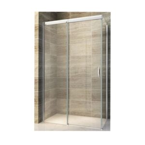 BWS Douchecabine Softclose 2.0 100x90 cm met Schuifdeur en Zijwand 8mm Aluminium NANO Coating