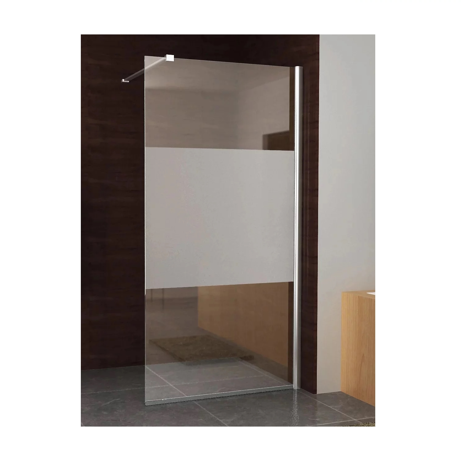 BWS Douchewand Reno | Middenband | NANO Coating | 90x200 | Inloopdouche