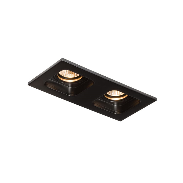 Inbouwspot BWS Kiana 2 LED 2-Lichts 20x10x9 cm 575Lm 7W Zwart