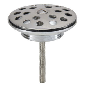 BWS Luxe Wastafelplug Messing 5/4 met Gaatjes Rooster Chroom