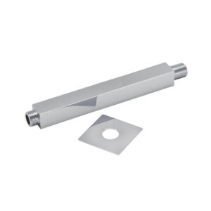 BWS Plafonduitloop Vierkant Luxe 15cm Chroom