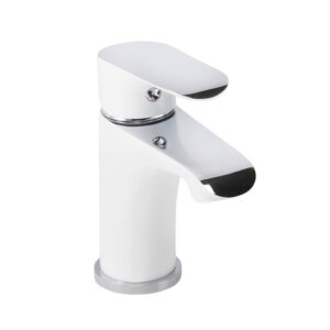 BWS Wastafelmengkraan Marta Eenhendel Laag Wit/chroom 15cm