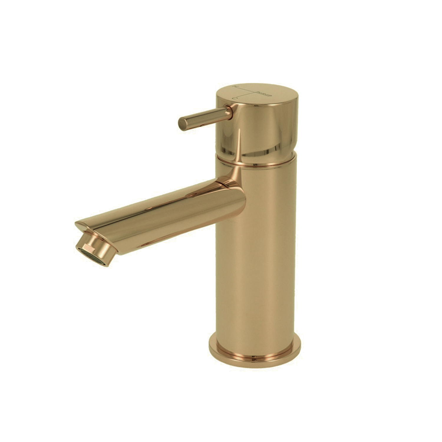 Wastafelmengkraan Hotbath Cobber 1-hendel Recht 14.3 cm Gepolijst Messing Living Colours