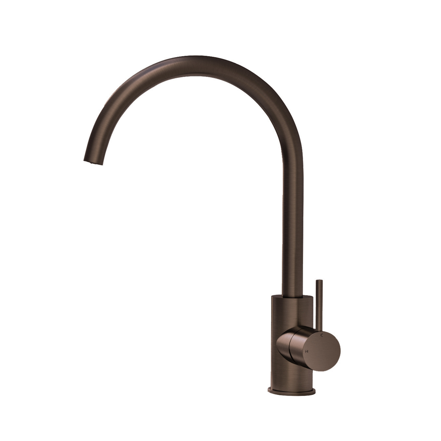 Keukenmengkraan Hotbath Cobber 1-hendel 36 cm Draaibare Uitloop Verouderd Messing Living Colours