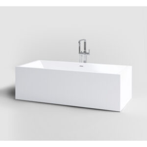 Clou InBe Vrijstaand Ligbad Rechthoekig 180x80x60 cm Acryl Wit Met Overloop Wit