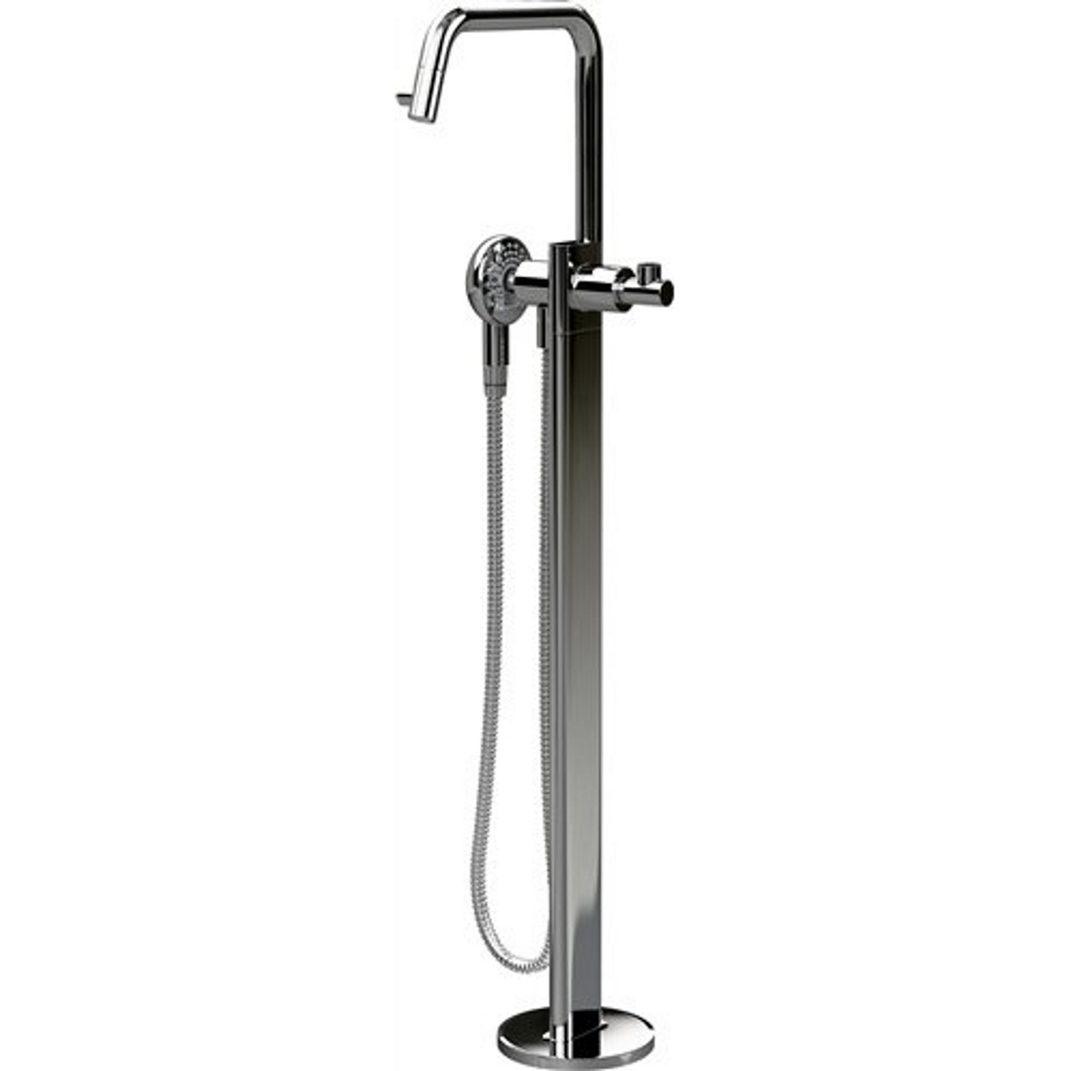 Clou Kaldur Vrijstaande Badmengkraan Chroom (Exclusief Handdouche)