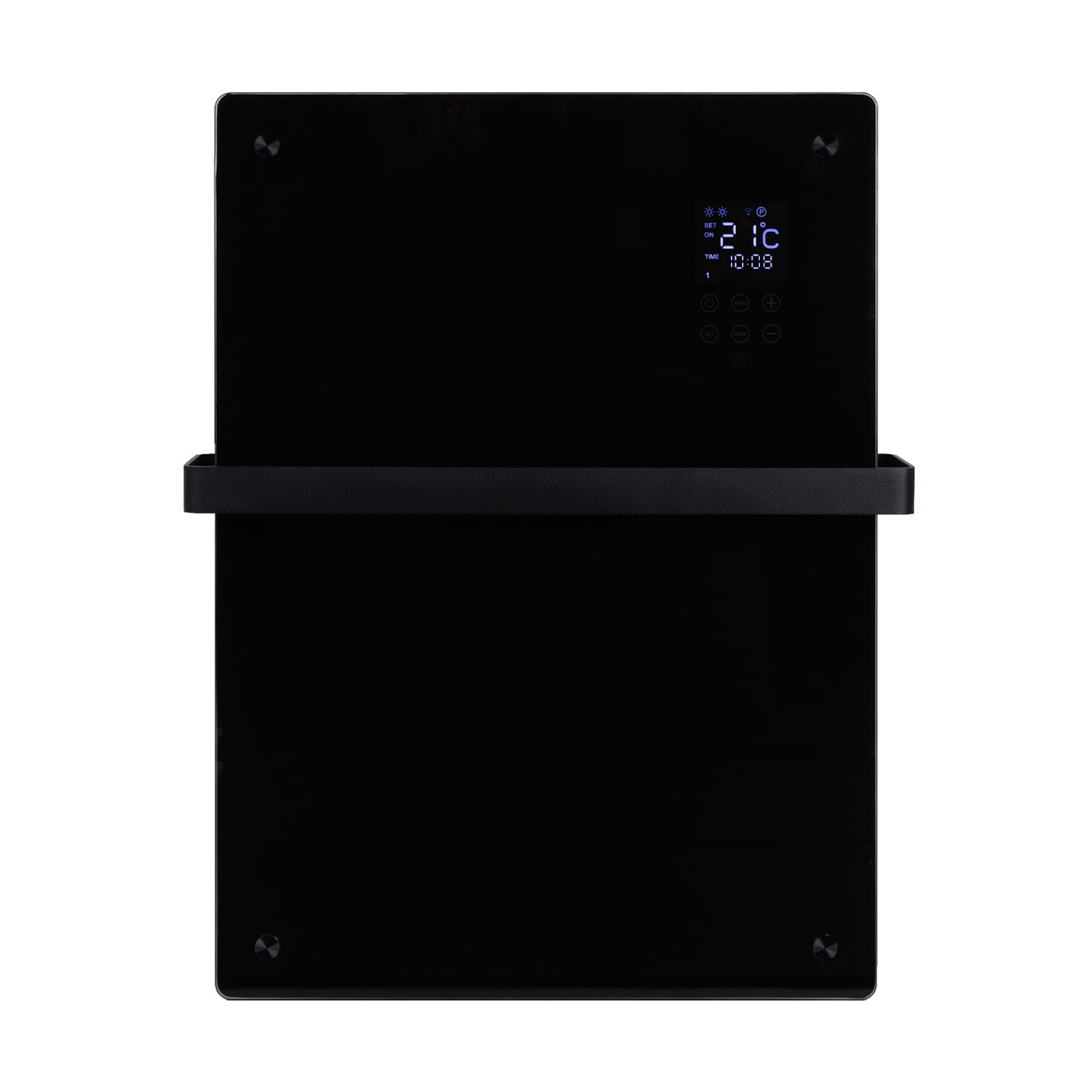 Convector Verwarming Eurom Alutherm Verre 800W Voor in de Badkamer met Wi-Fi en Glazen Behuizing Zwart