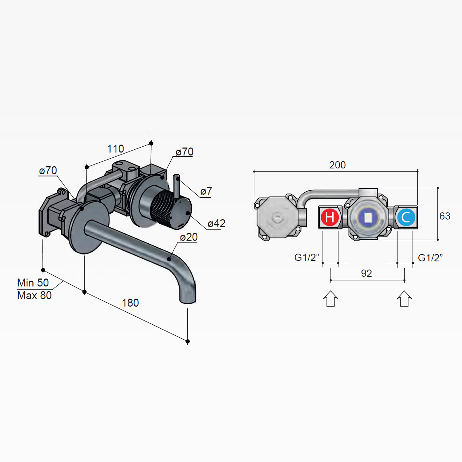 Hotbath Cobber Inbouwdelen HBCB005 OP=OP