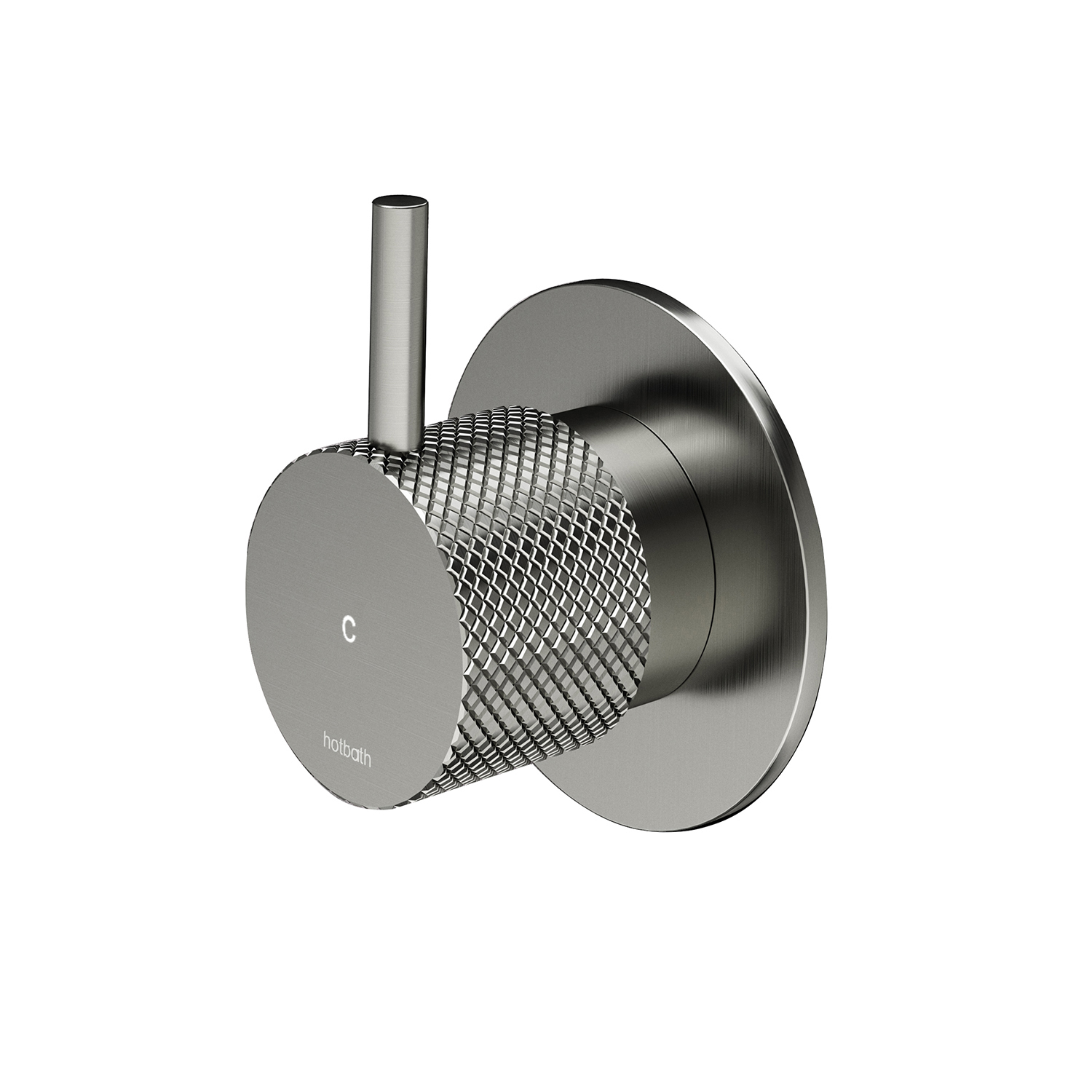 Inbouw Stopkraan Hotbath Cobber X Koud Geborsteld Nikkel (excl. inbouwdeel)