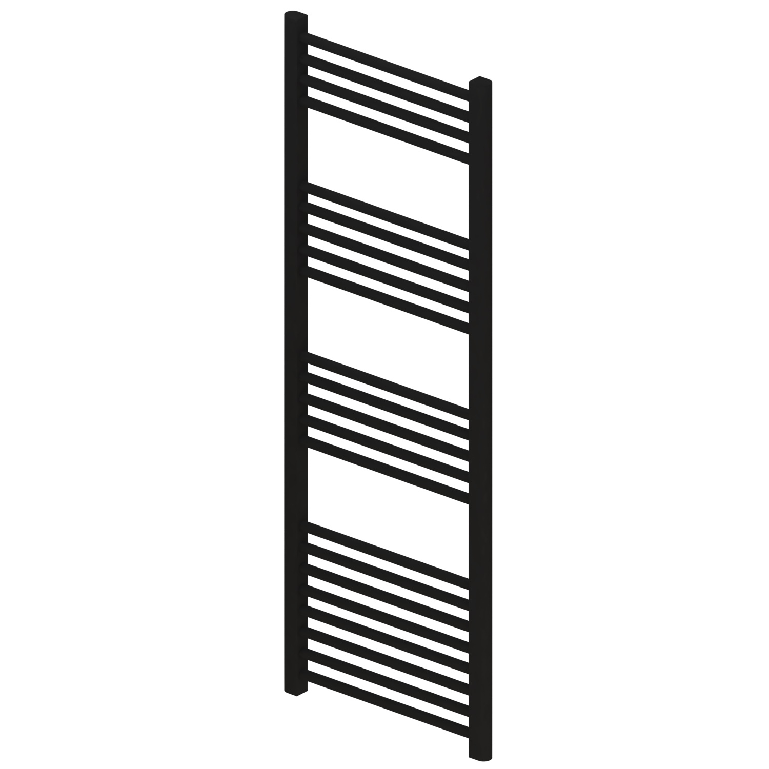 Radiator BWS Wingrave 140x50 cm Mat Zwart Zij-Onderaansluiting (676 Watt)