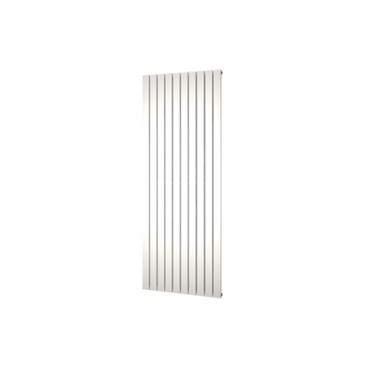 Designradiator Plieger Cavallino Retto Enkel 1666 Watt Middenaansluiting 200x75,4 cm Zilver Metallic