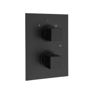 Douchekraan Inbouw Sapho Dimy Thermostatisch Afbouwdeel 2-weg Mat Zwart (incl. inbouwdeel)