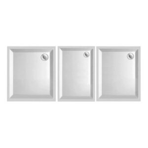 Douchebak Kwadrant Acryl wit 90x80cm rechthoek 4.5 cm hoog