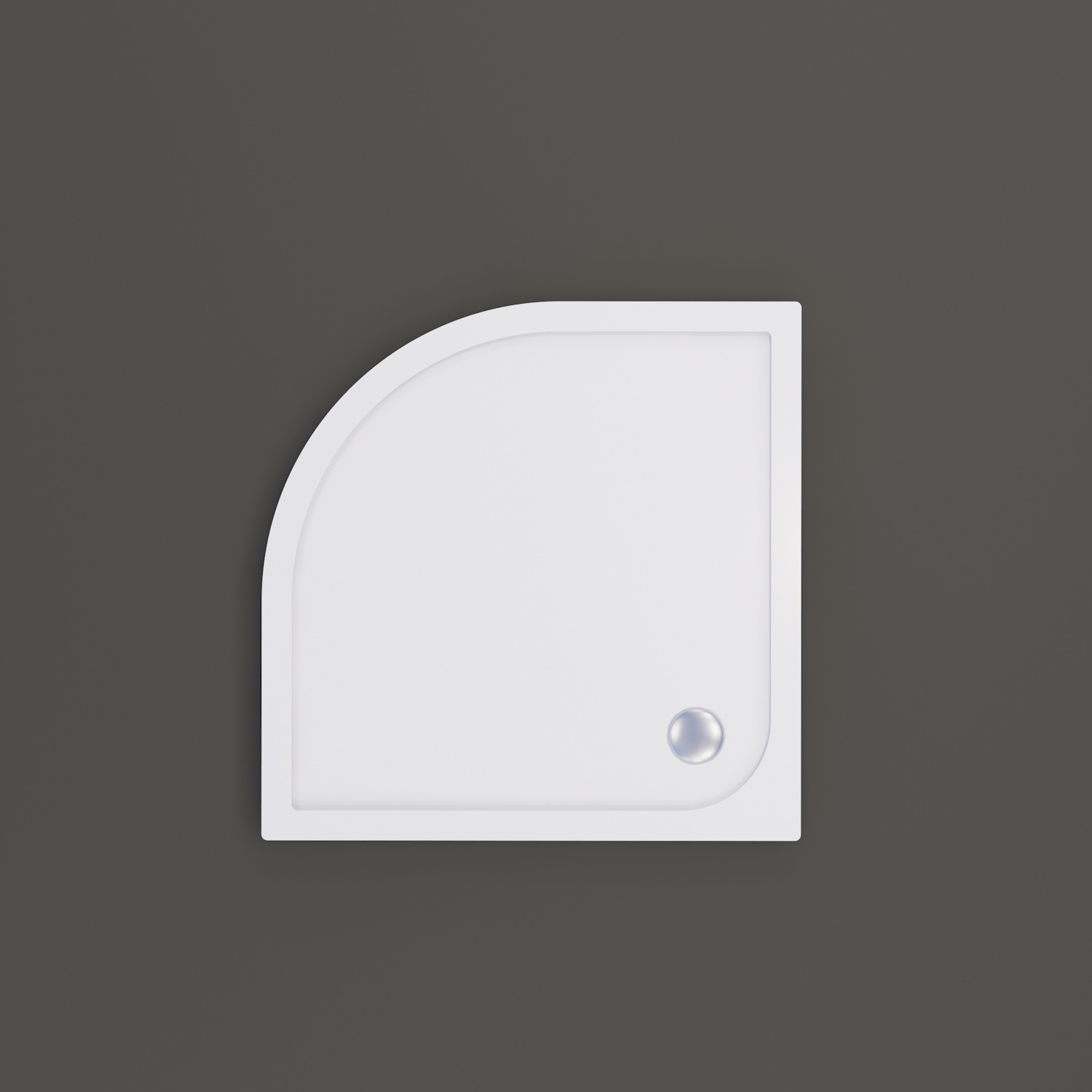 Douchebak BWS Ailah Kwartrond Acryl 90x90cm Zelfdragend Wit