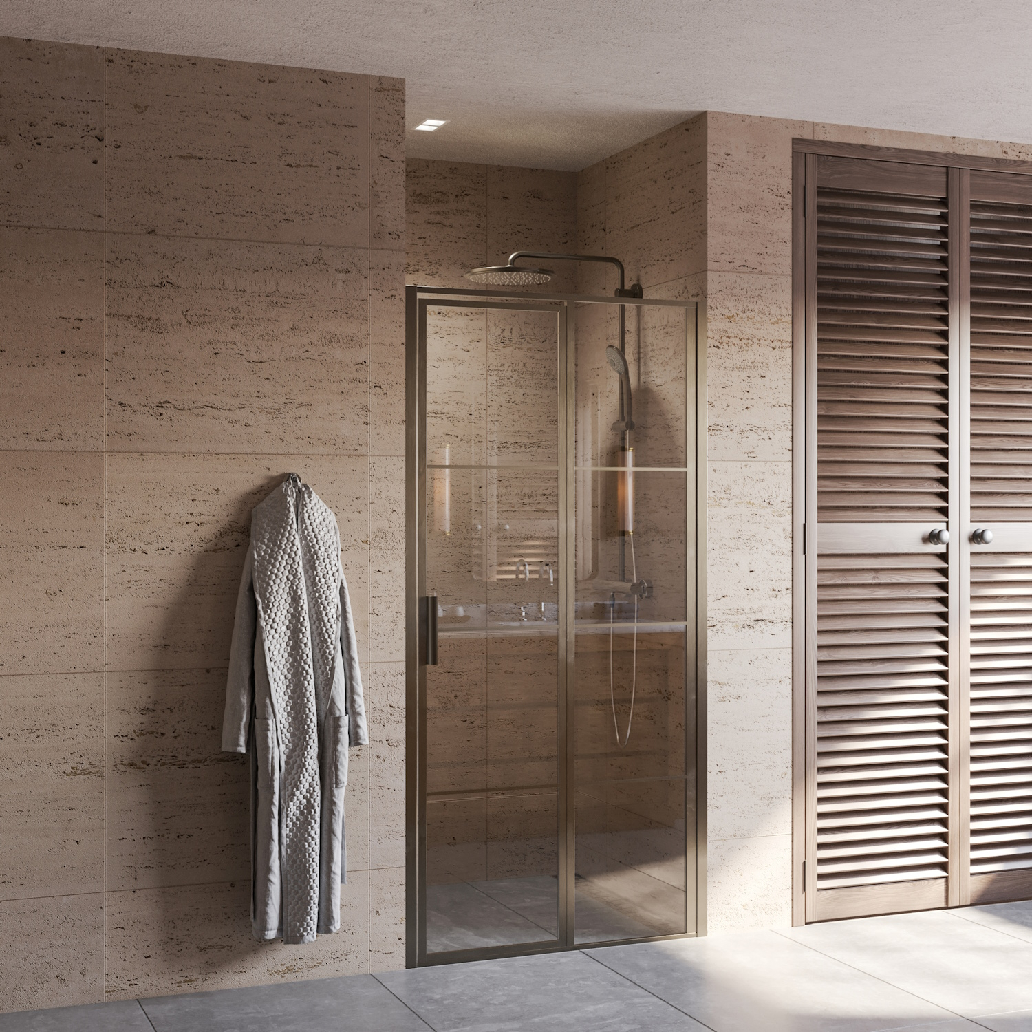 Nisdeur Set BWS Frame 140 cm Gunmetal