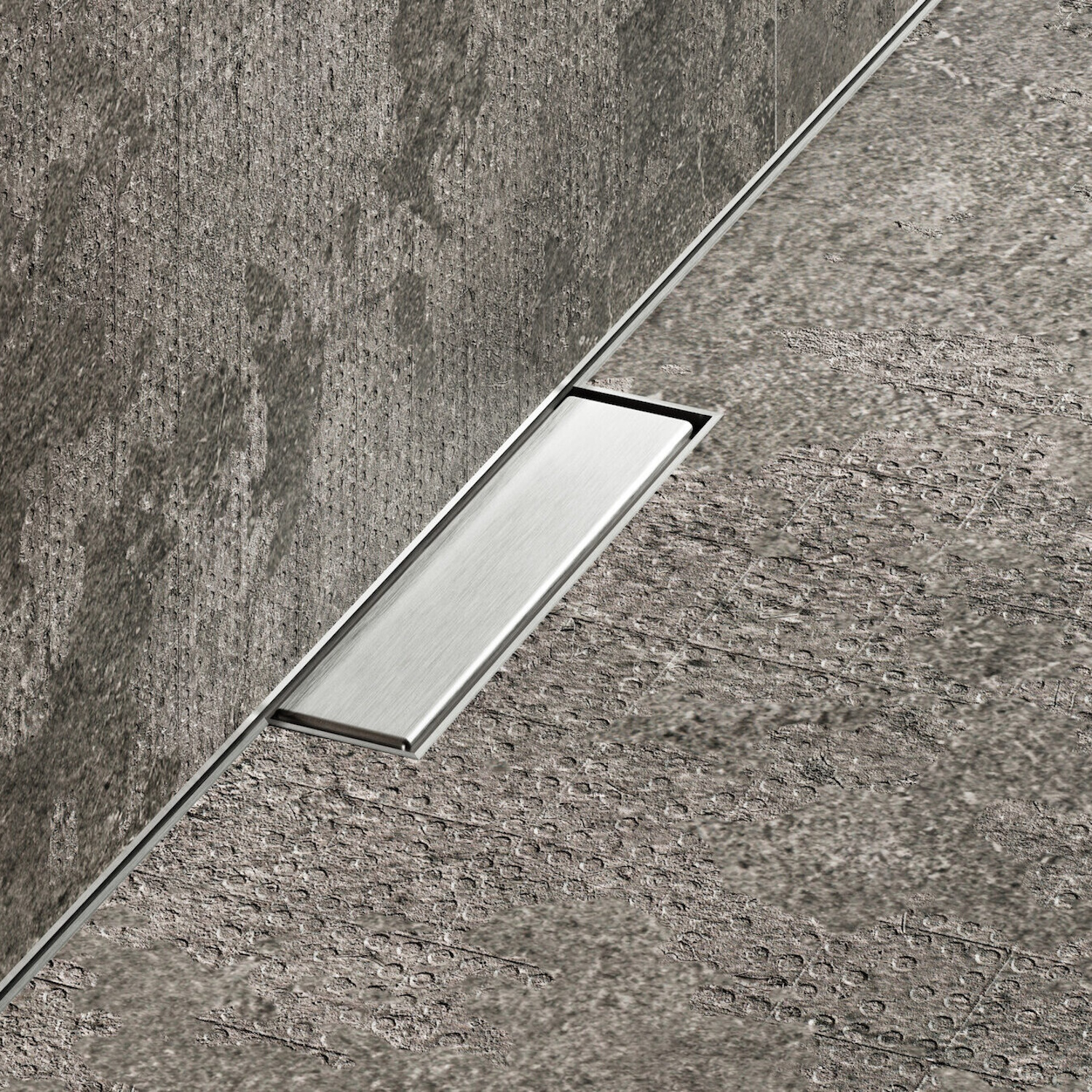 Douchegoot Easy Drain M-Line 120 cm complete set, waterslot 50 mm