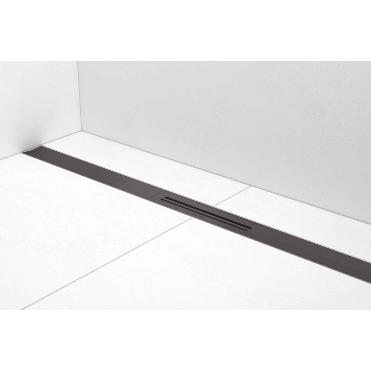 Douchegoot Easy Drain R-Line Clean 90cm Brushed Black Chrome