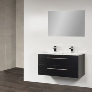 Badkamermeubel Exclusive Bologna 100 cm Black Wood