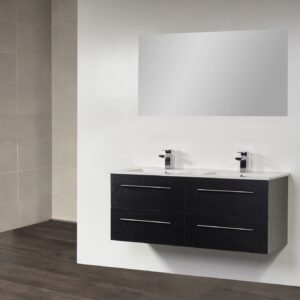 Badkamermeubel Exclusive Empoli 120 cm (4 lades, 2 uitsparing) Black Wood