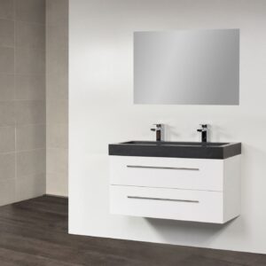 Badkamermeubel Exclusive Black Spirit 100 cm Wit