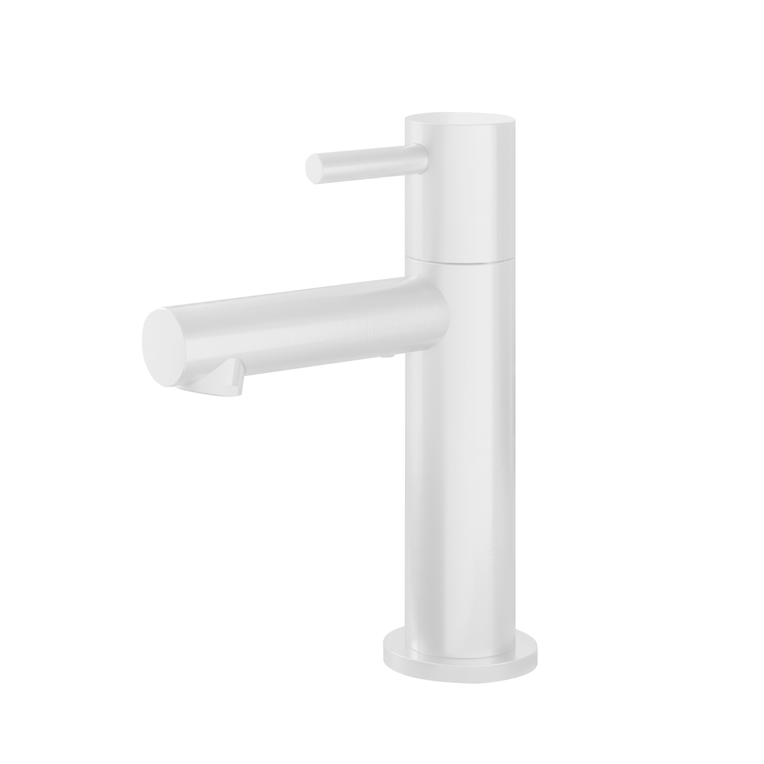 Fonteinkraan Hotbath Dude 1-hendel Recht 14.8 cm Rond Mat Wit