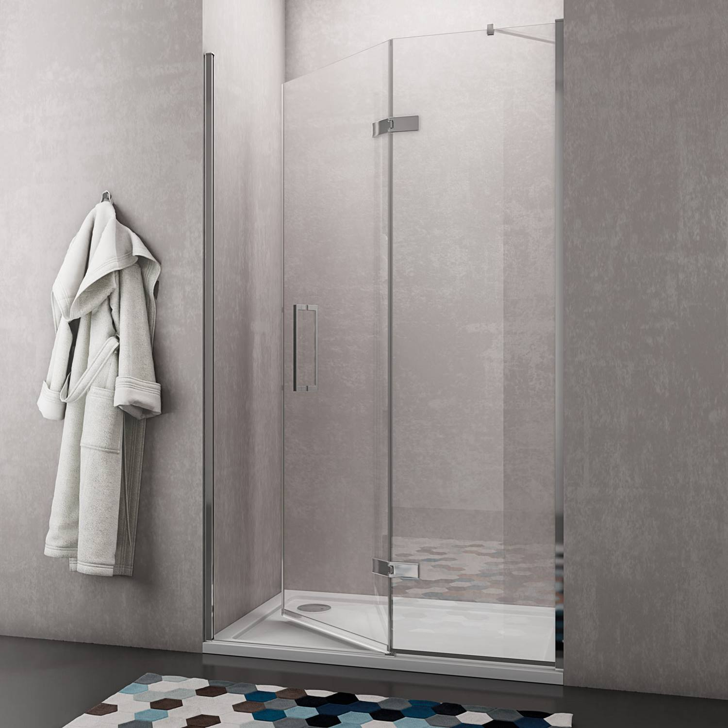Nisdeur Lacus Elba 140x200 cm 8mm Helder Nanoglas (binnen en buiten klapdeur)