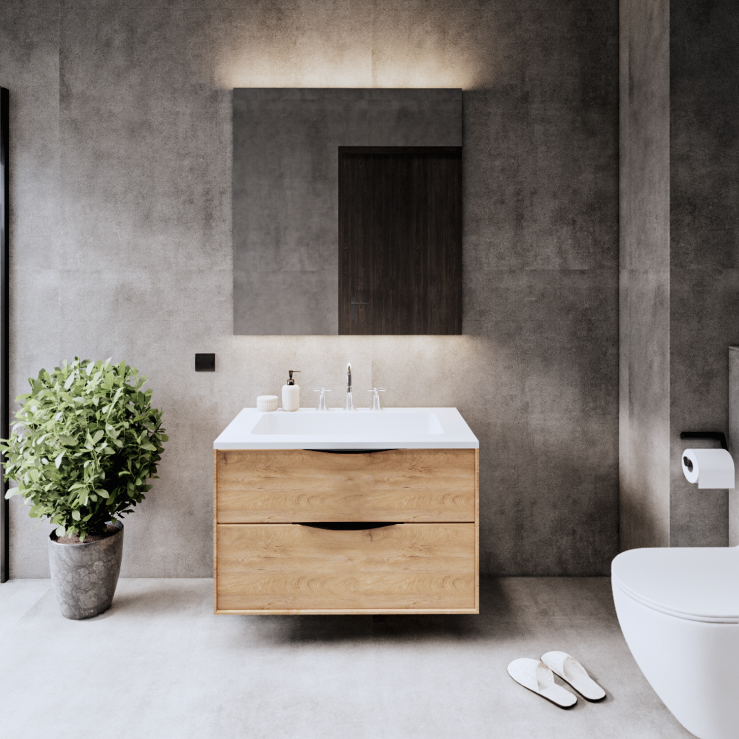 Onderkast Gliss Design Eleganz Hera Zwart 100cm 2 Lades Oak Classic