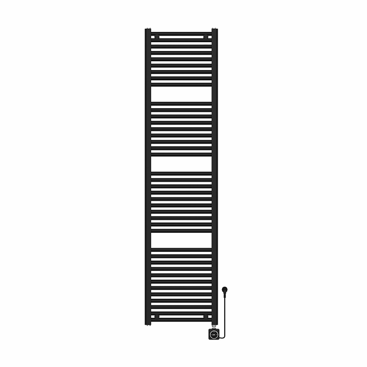 Elektrische Radiator BWS Lara 181.7x45 Cm Smart Wifi Mat Zwart