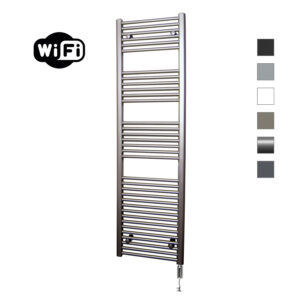 Elektrische Radiator Sanicare HWV Met Wifi 172x60 cm Inox Look 1127W Met Thermostaat Chroom Rechtsonder