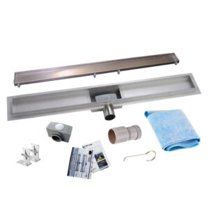 Wiesbaden RVS Douchegoot | Tegelrooster | Flens met uitneembaar sifon | 60x7cm en 6,7cm diep